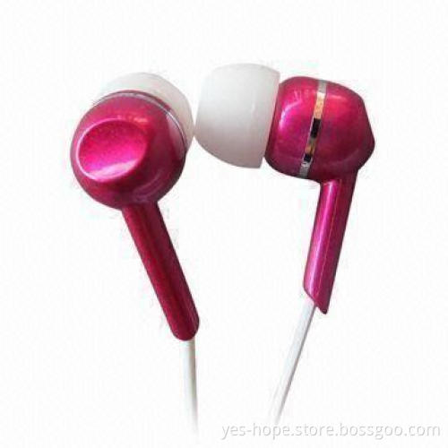 Phone Earphones with Fashionable Jewel and 1.2M Cord Length, Available in Various Colors